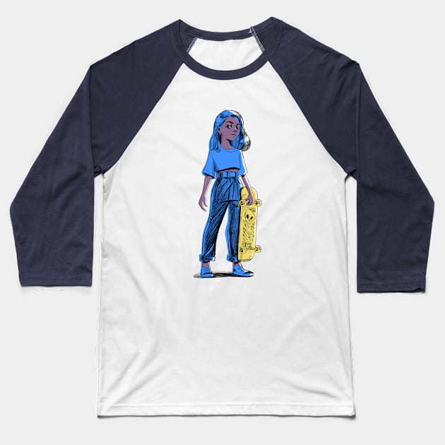 skater Baseball T-Shirt by laist1000